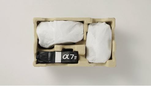 Alpha 7 IV相機(jī)使用塑型紙漿作為包裝