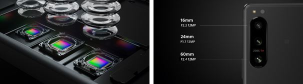 Xperia 5 IV后置三攝焦段16mm/24mm/60mm