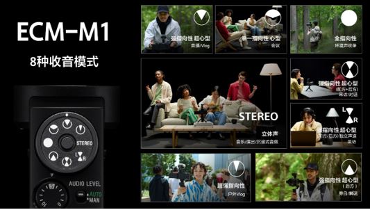 ECM-M1 8種收音模式 靈活應(yīng)對多元需求