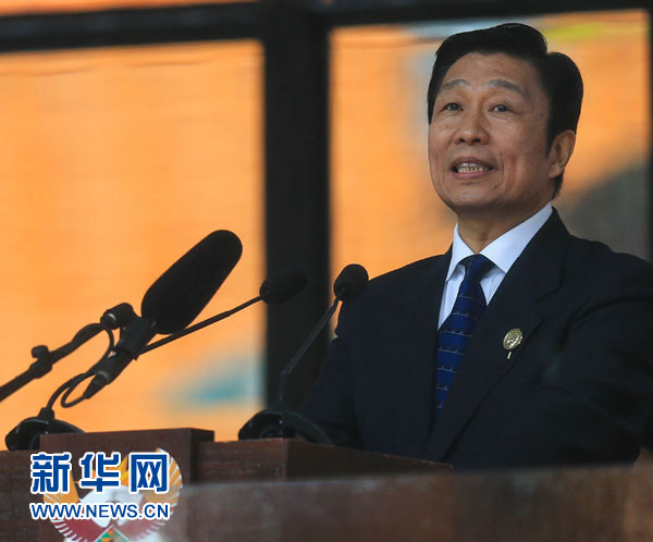 12月10日，國家副主席李源潮在南非約翰內(nèi)斯堡出席南非政府為前總統(tǒng)曼德拉舉行大型官方追悼活動并致辭。